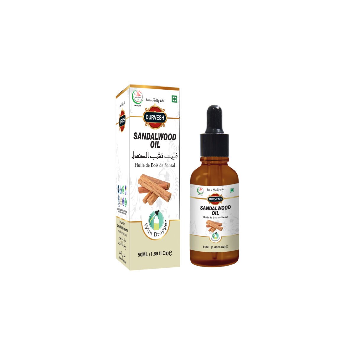 SANDALWOOD OIL 50ML WITH DROPPER